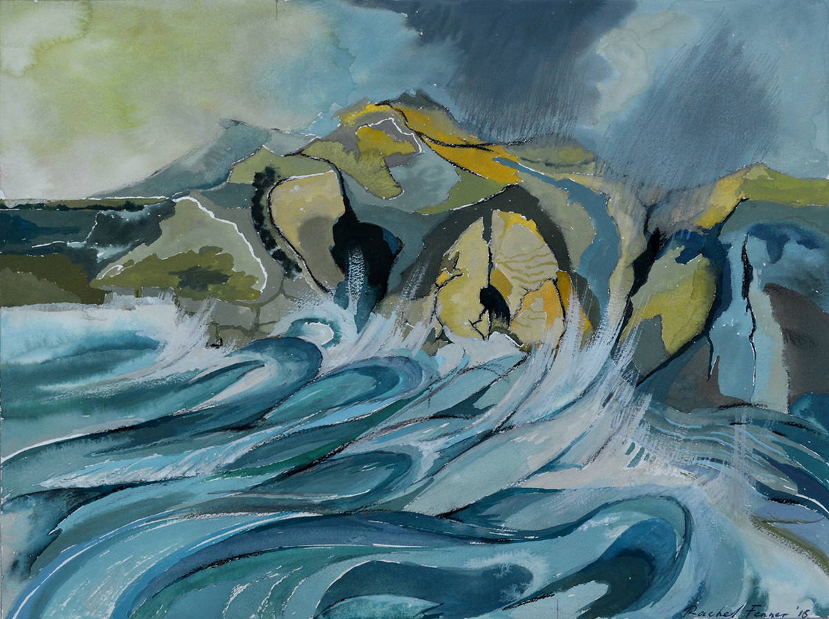 Turbulent Sea and Cliffs 36 x 48 cm £850