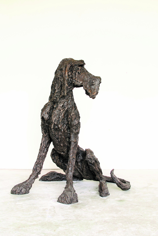 Sitting Dog edition of 12 ht 107 x 66 x 90 cm bronze resin £3850 bronze £poa