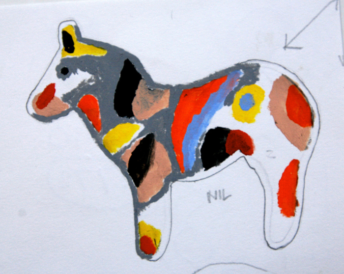 31. Horse c2013 acrylic on paper 2010.10 10 x 13 cm SOLD