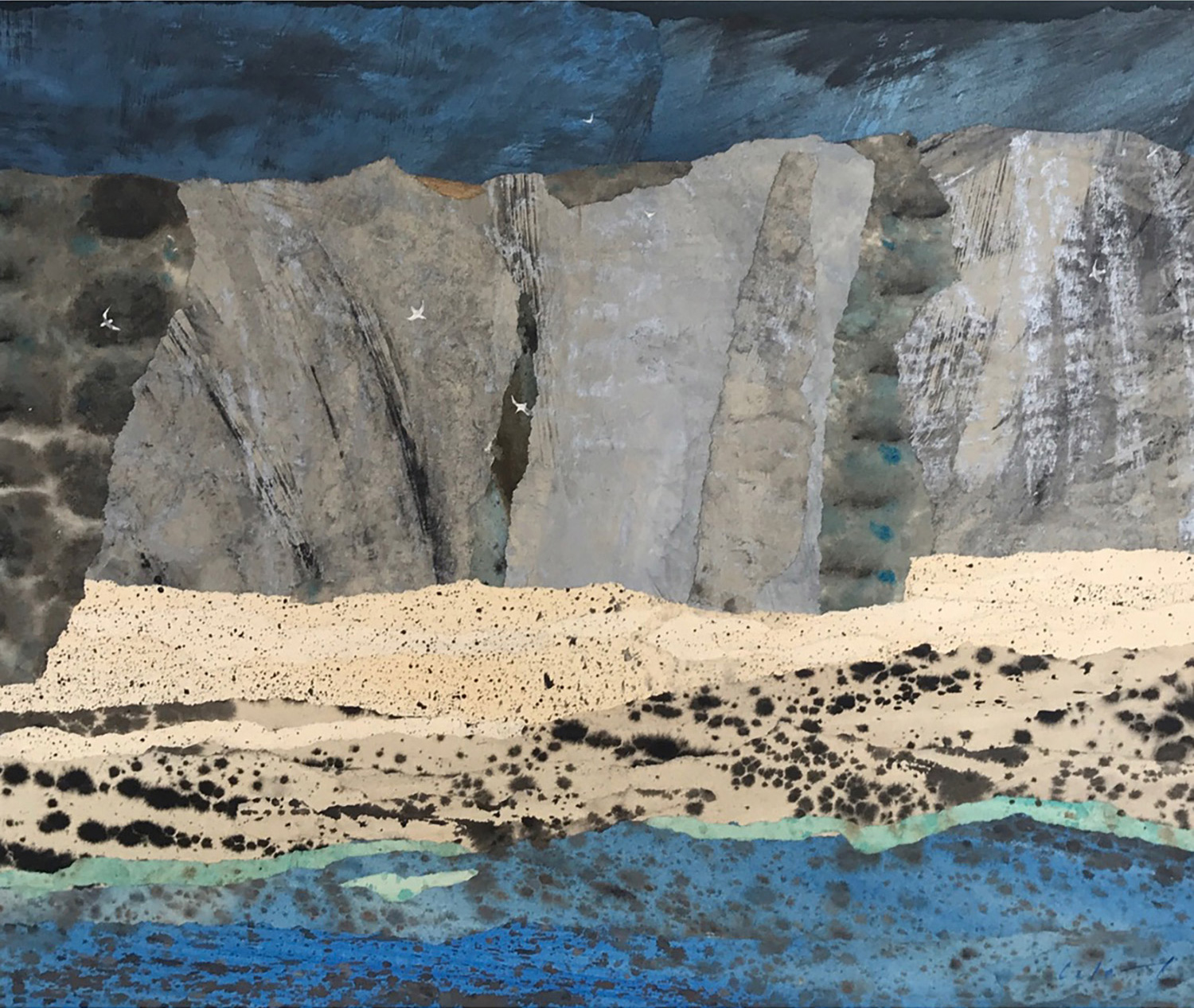Marzia Colonna 11. Cliffs during the storm 50 x 60 cm collage £4,000