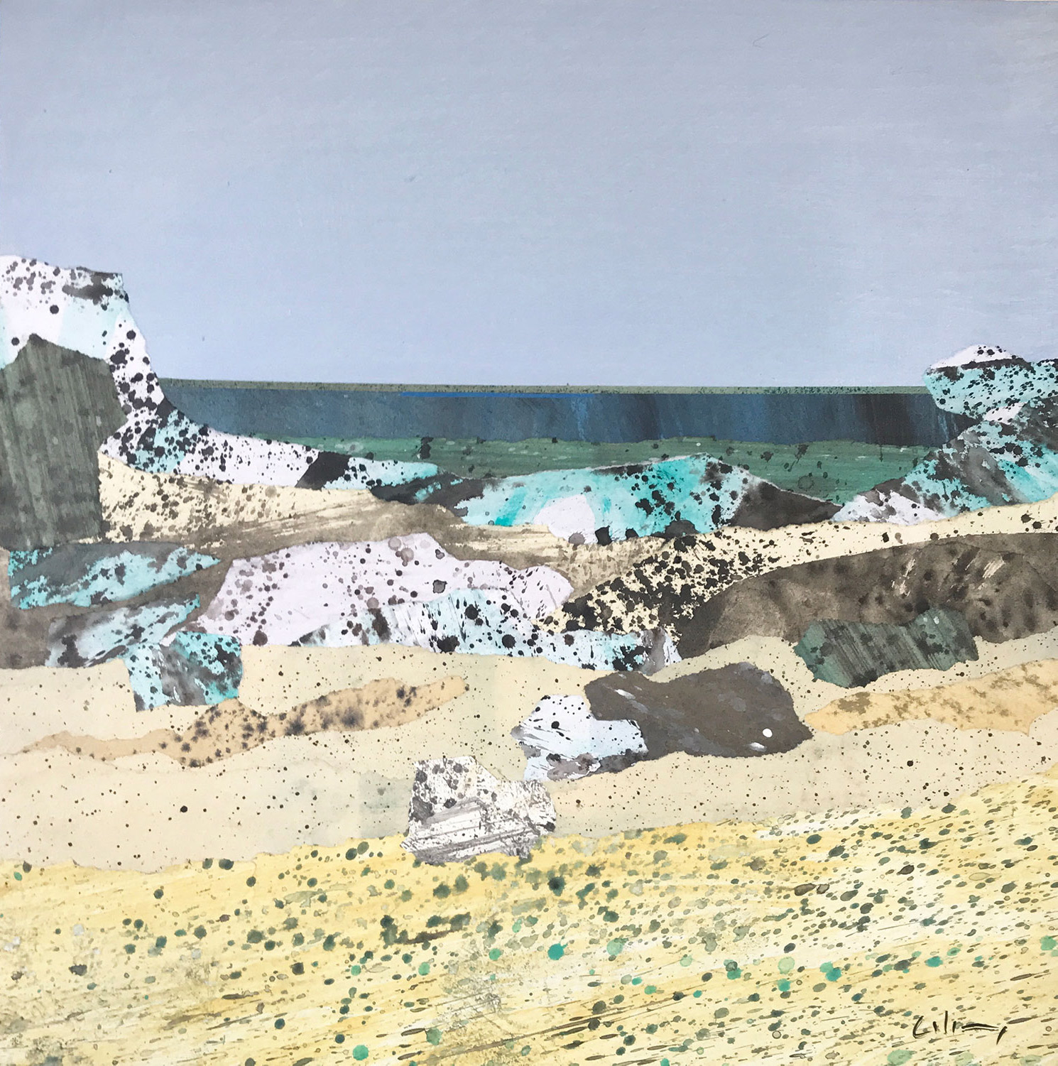 Marzia Colonna 26. Windless Day 39x39cm collage £2,750