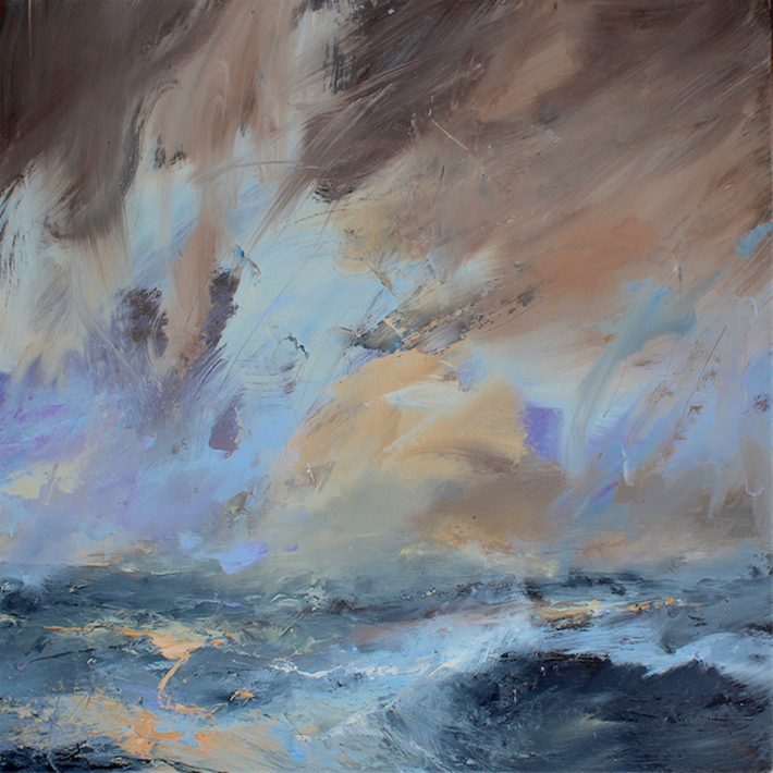 Janette Kerr Wind increasing - early evening Stenness 57 x 57 cm oil on board copy-resized