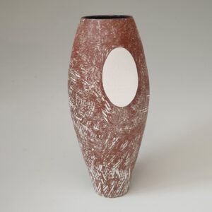 Emily Myers 6. Oval indent vase - brown