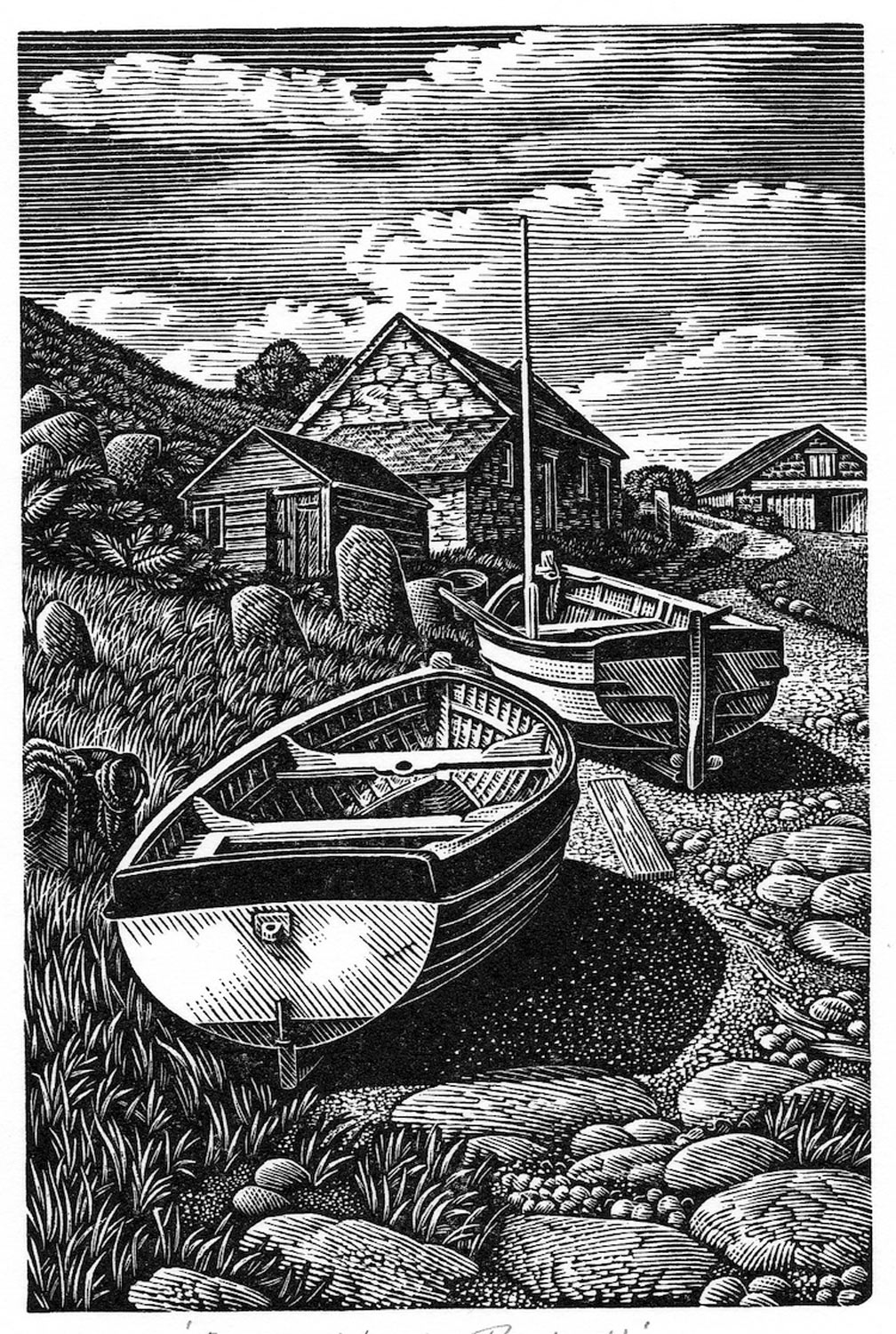 Beached-Boats-Penberth-11.5-x-7.5cm