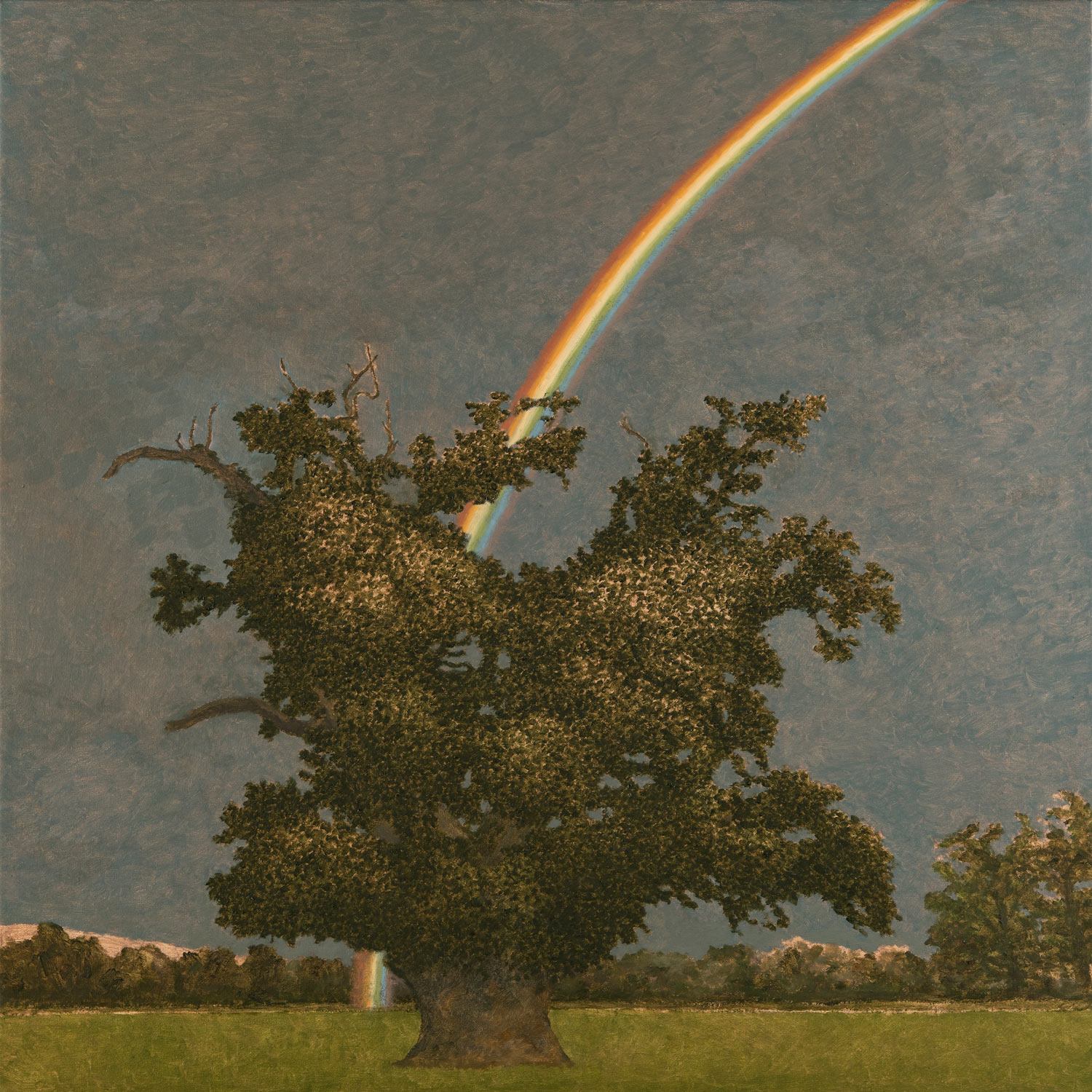 David Inshaw 8. Oak Tree with Rainbow