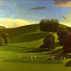David Inshaw Cricket Game I (1976)