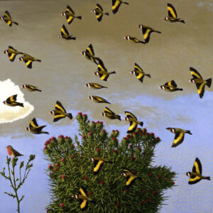 David Inshaw Goldfinches