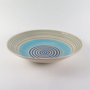 Sue Ure Large Salad Bowl Blues and Greys
