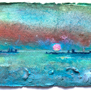 Frances Hatch Strawberry Moon. Castle Cove Ledges, Outer Breakwater - Portland Harbour.