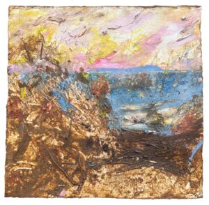 Frances Hatch December Bluster. Portland from Osmington Mills.