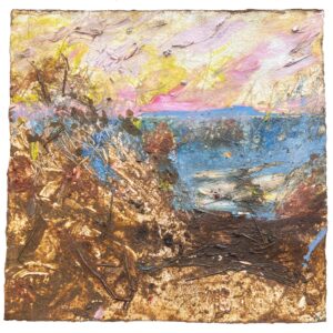 Frances Hatch December Bluster. Portland from Osmington Mills.