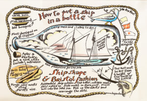 Hugh Dunford Wood Ship in a Bottle