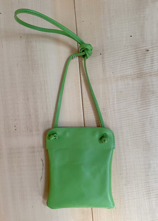 Matt Fothergill Lime Green Small Leather Handbag