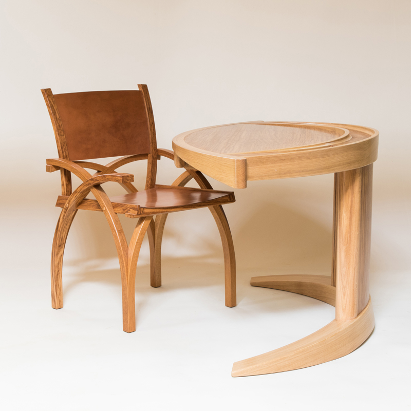 square-petter-southall-small-screen-desk-with-treble-zero-chair-in-solid-oak-steam-bent-curves-and-oak-bark-tanned-leather